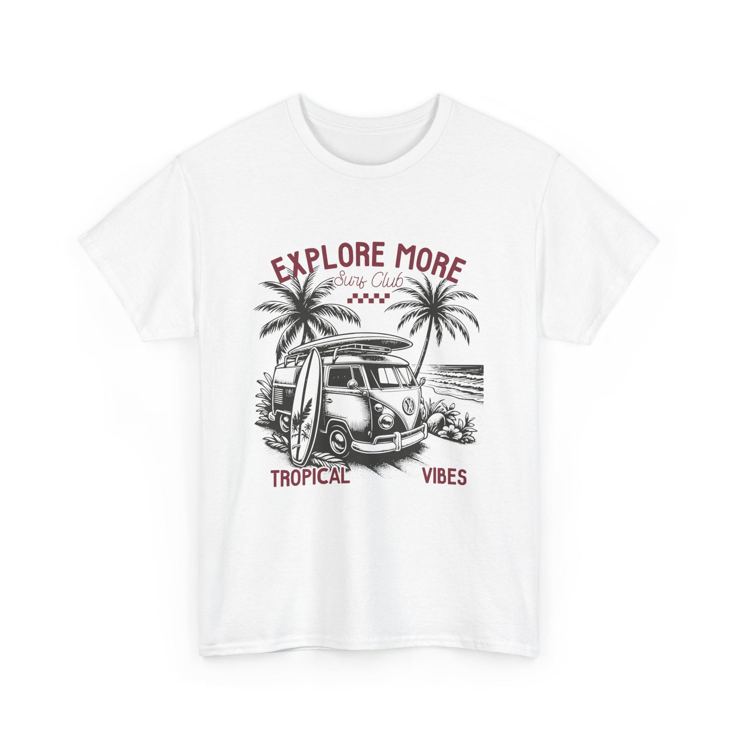 Explore More Surf Club Vintage Summer/Surf Unisex Heavy Cotton Tee