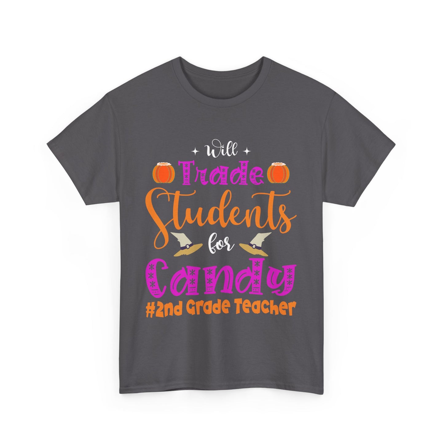 Trade Students for Candy #2nd Grade Teacher Halloween School Tee Unisex