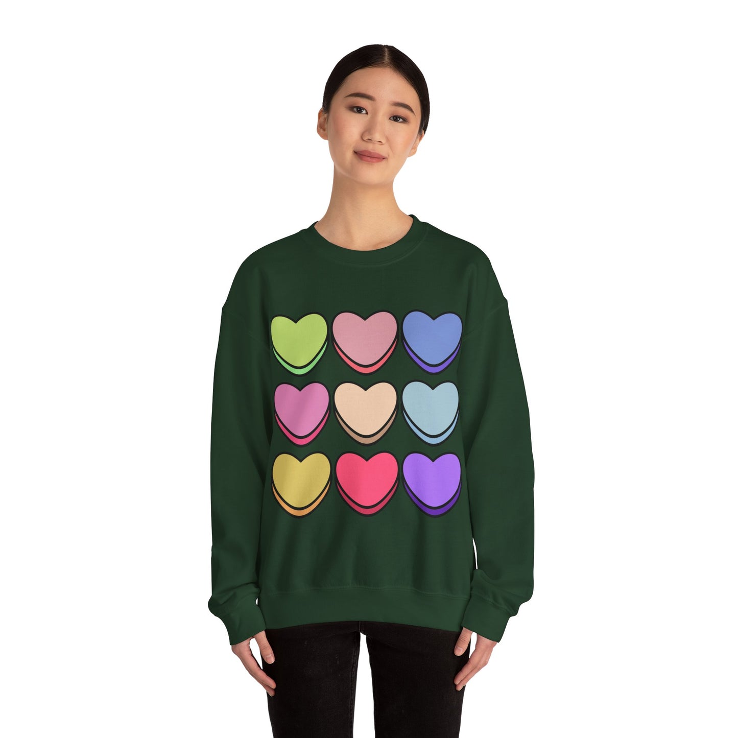 Valentines Hearts Heavy Blend™ Crewneck Sweatshirt