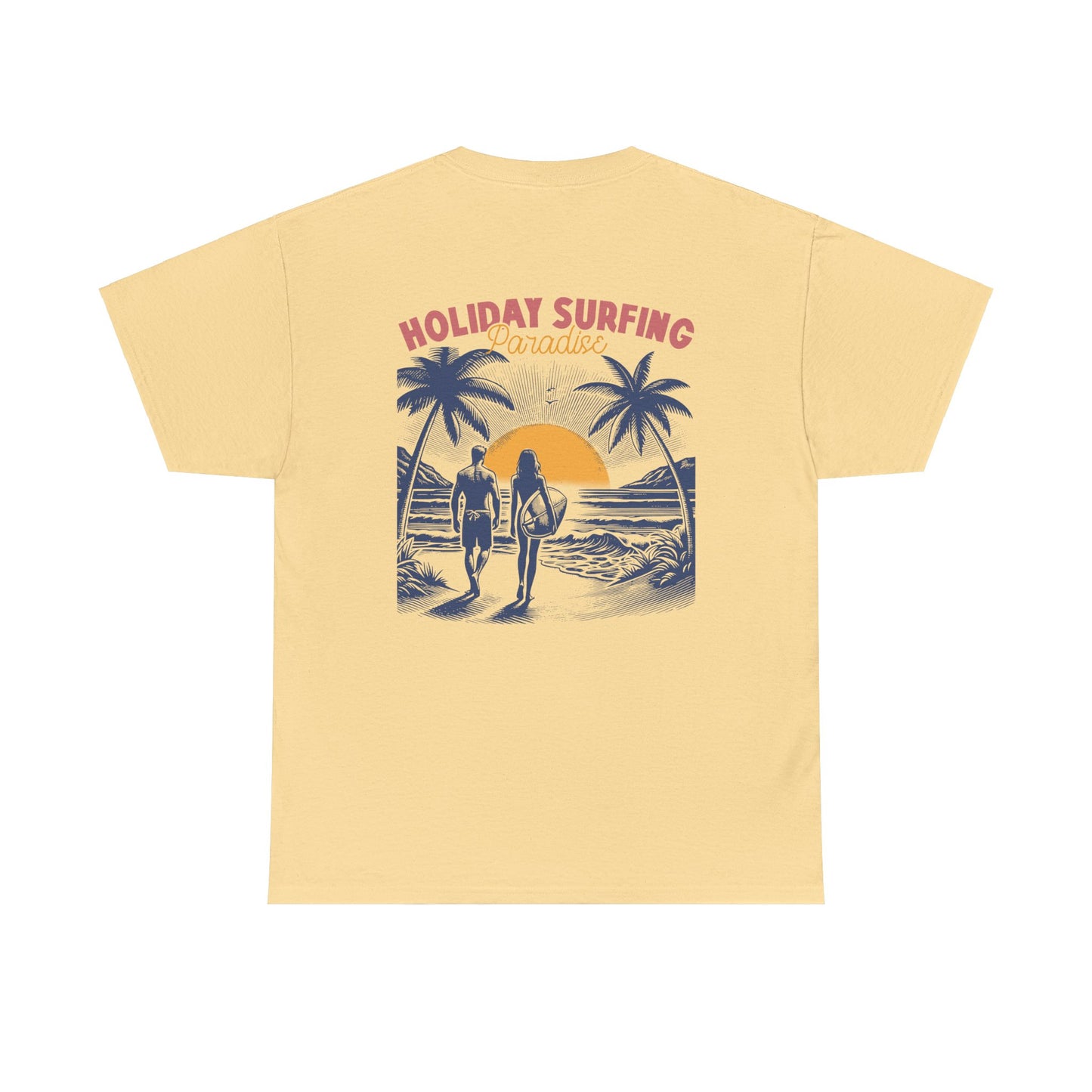 Holiday Surfing/Vacation Beach Club Vintage Surf/Summer Unisex Heavy Cotton Tee