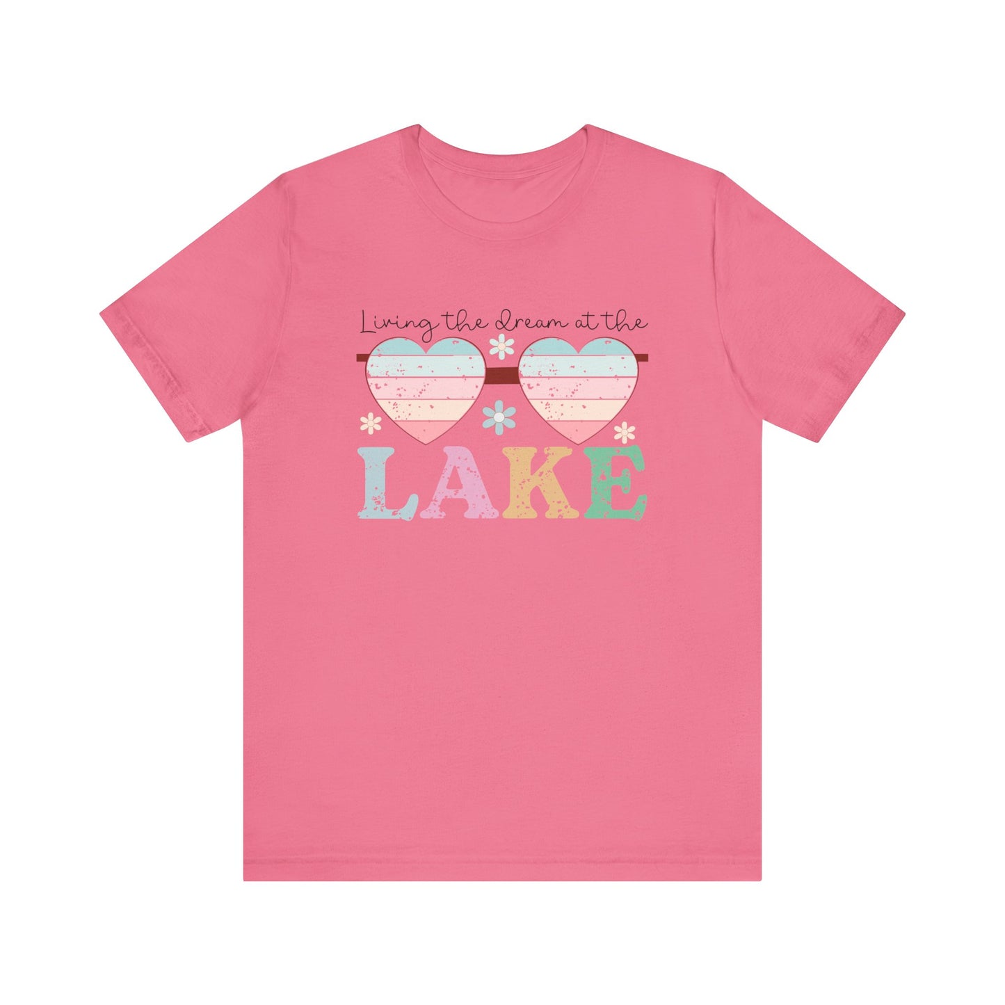 Living the Dream at the Lake Unisex Jersey Short Sleeve Tee