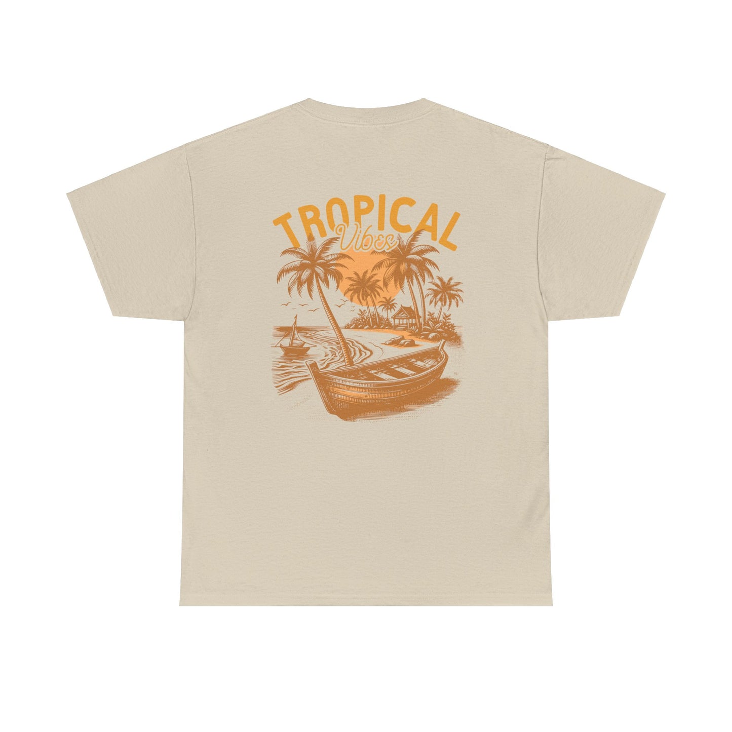 Tropical Vibes Vacation Beach Club Unisex Heavy Cotton Tee