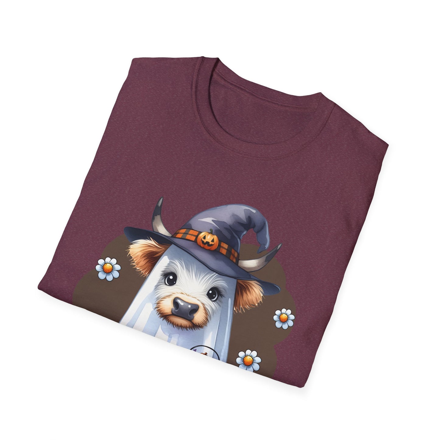 Funny Cow Halloween T-Shirt - "Bull Sheet" Unisex Softstyle Tee