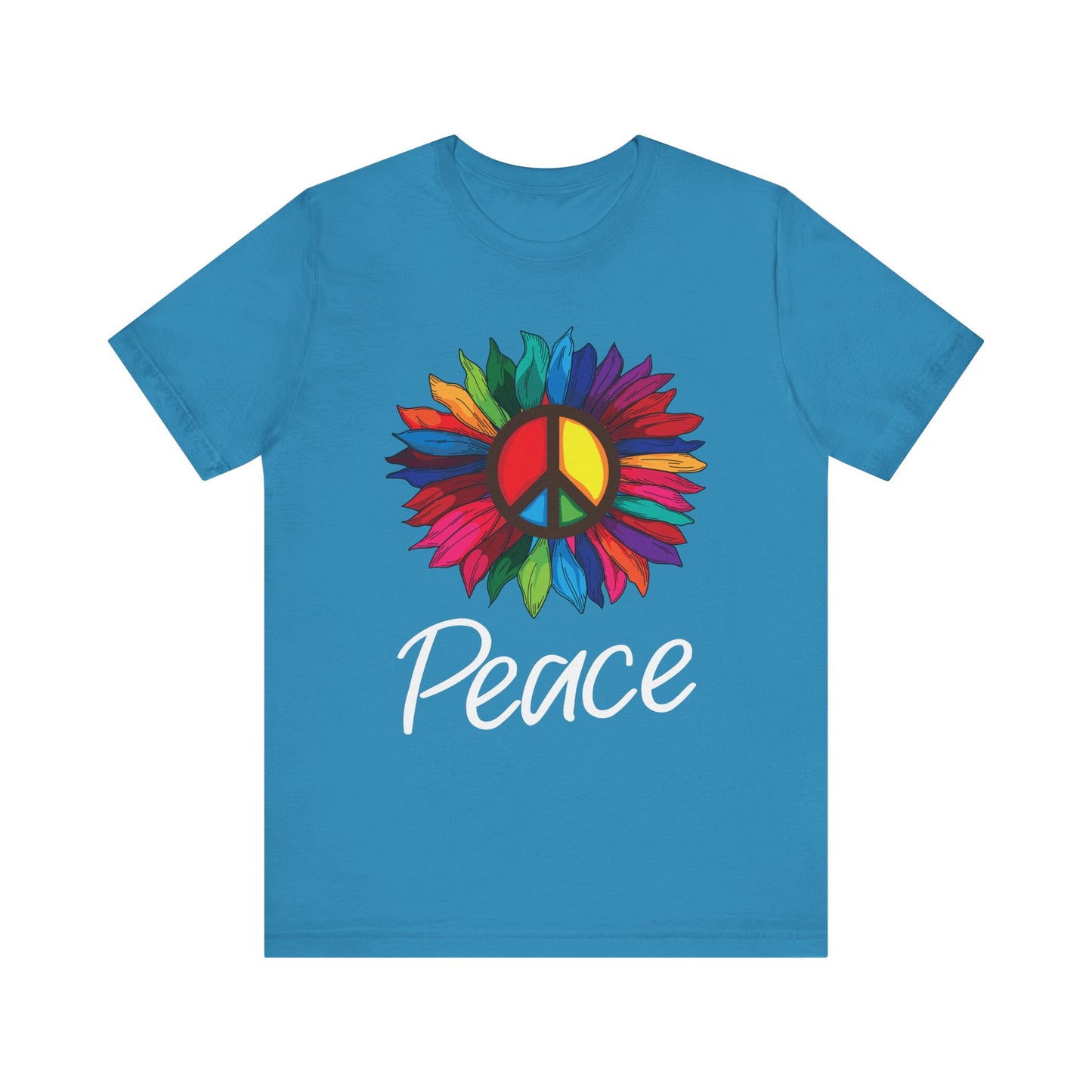 Peace Large Flower Unisex Jersey Short Sleeve Tee