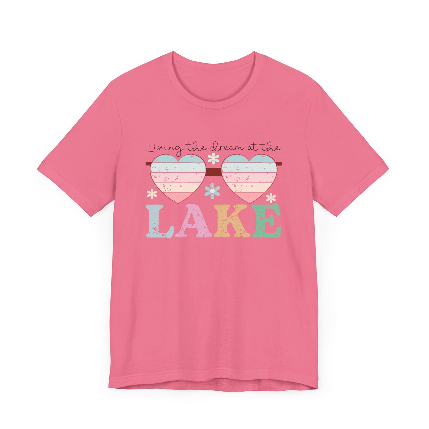 Living the Dream at the Lake Unisex Jersey Short Sleeve Tee