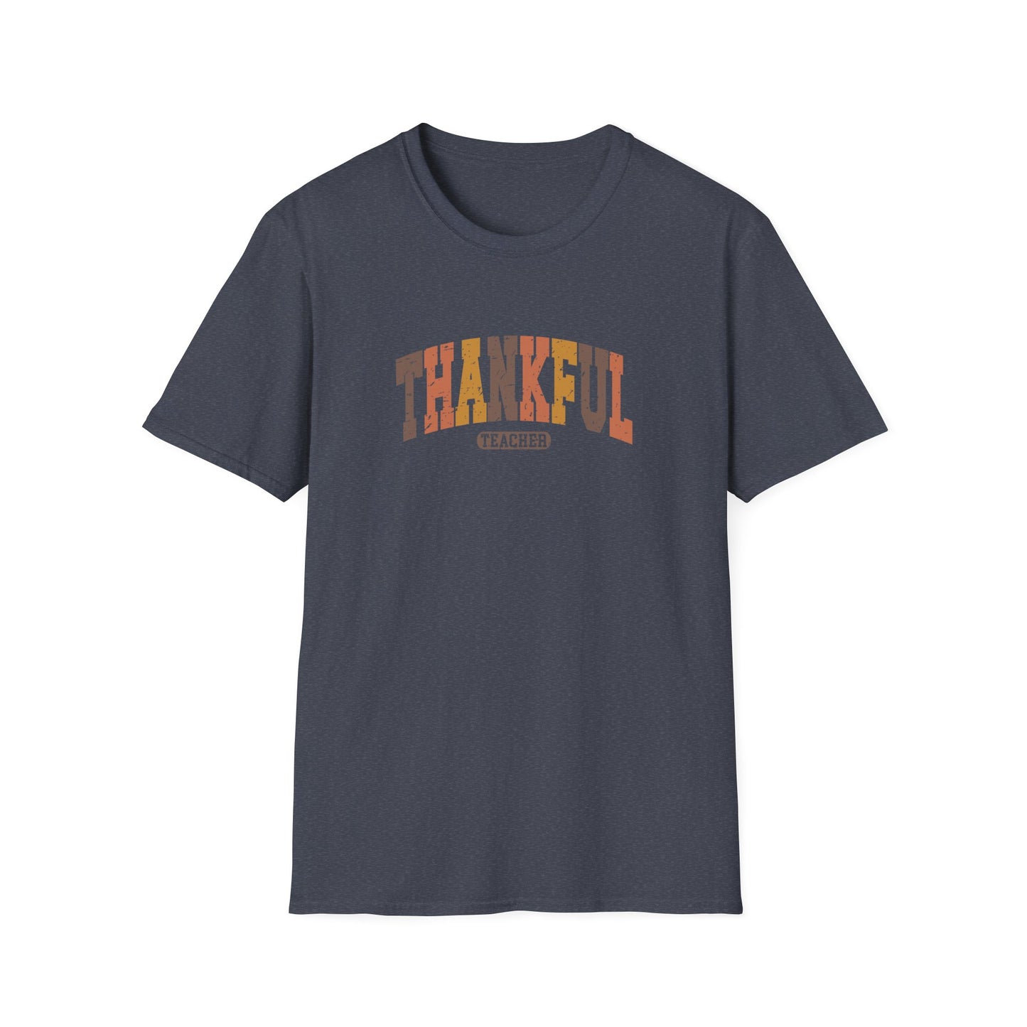 Thankful Teacher Unisex Softstyle Thanksgiving Teacher T-Shirt – Perfect for Educators and Appreciation Days