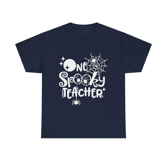 Spooky Teacher Unisex Heavy Cotton Tee – Perfect for Halloween school Teacher Tshirt!