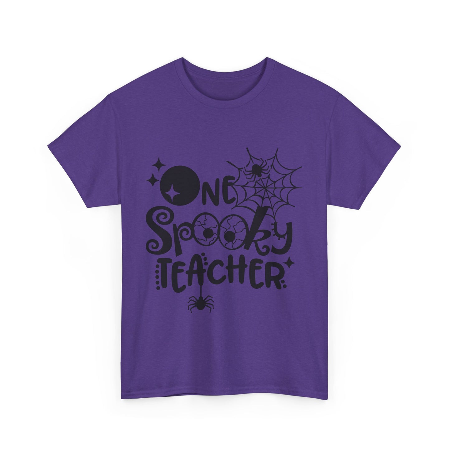 Spooky Teacher Halloween Tee - Unisex Heavy Cotton Shirt