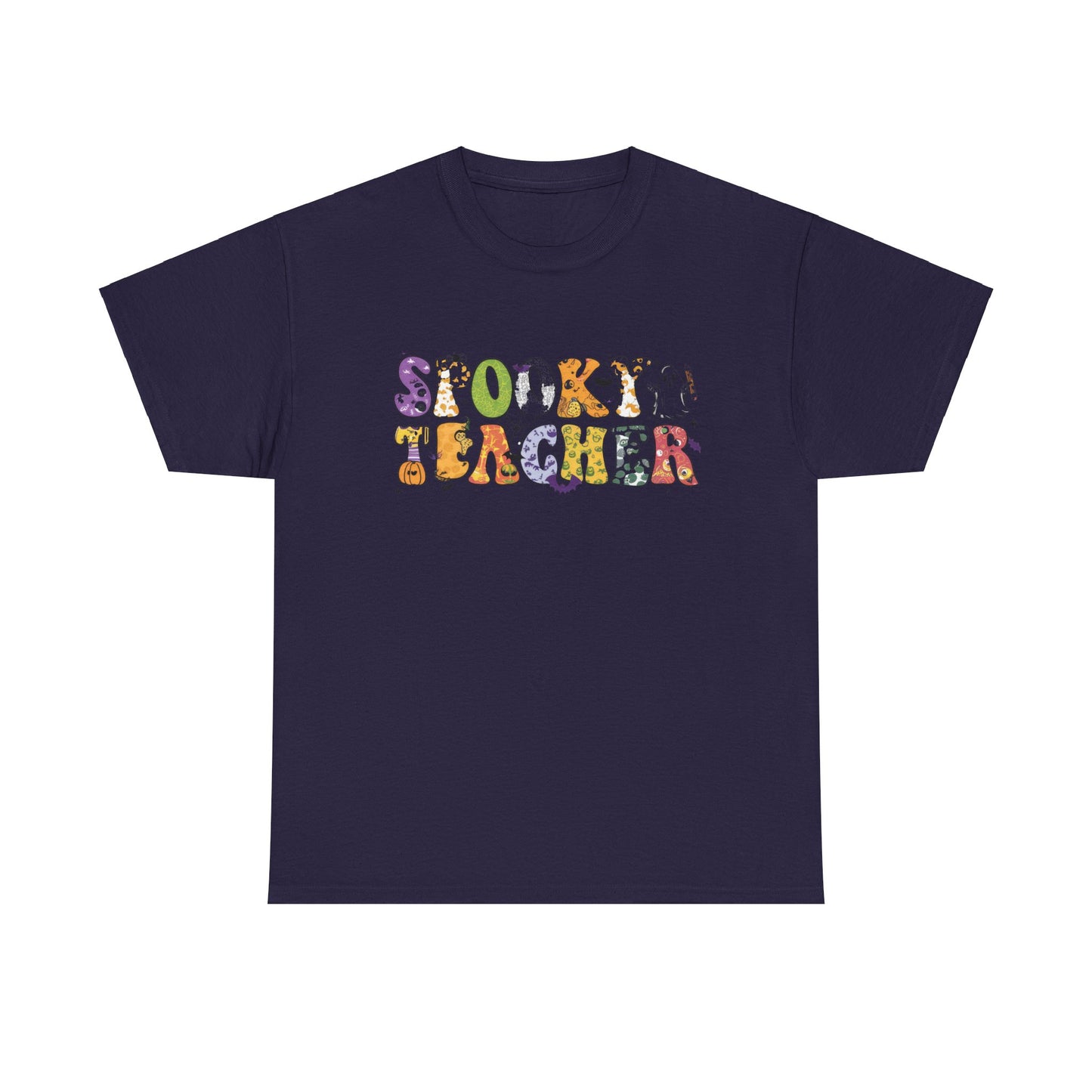 Spooky Teacher Unisex Heavy Cotton Tee - Perfect for Halloween School Teacher Classroom Style