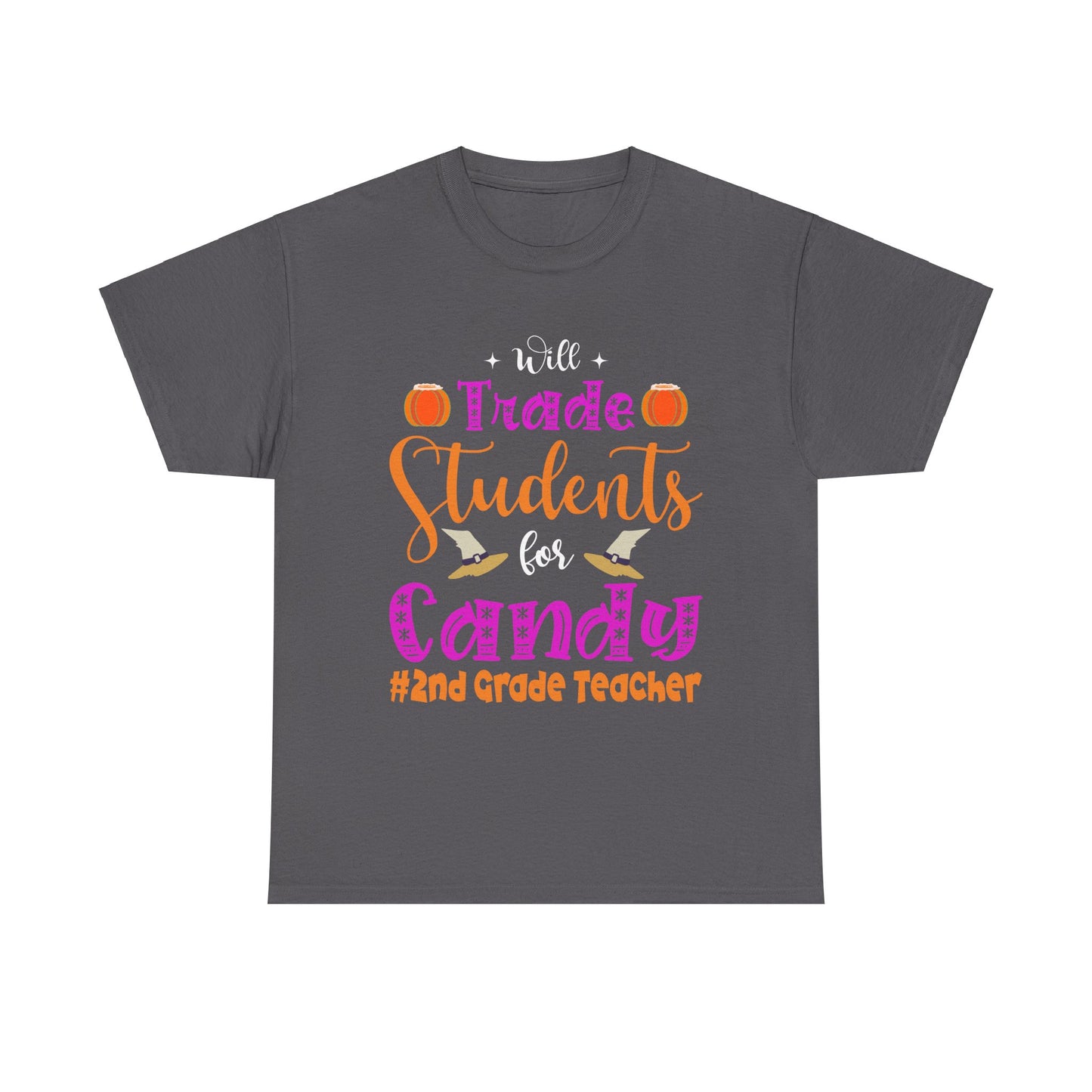 Trade Students for Candy #2nd Grade Teacher Halloween School Tee Unisex