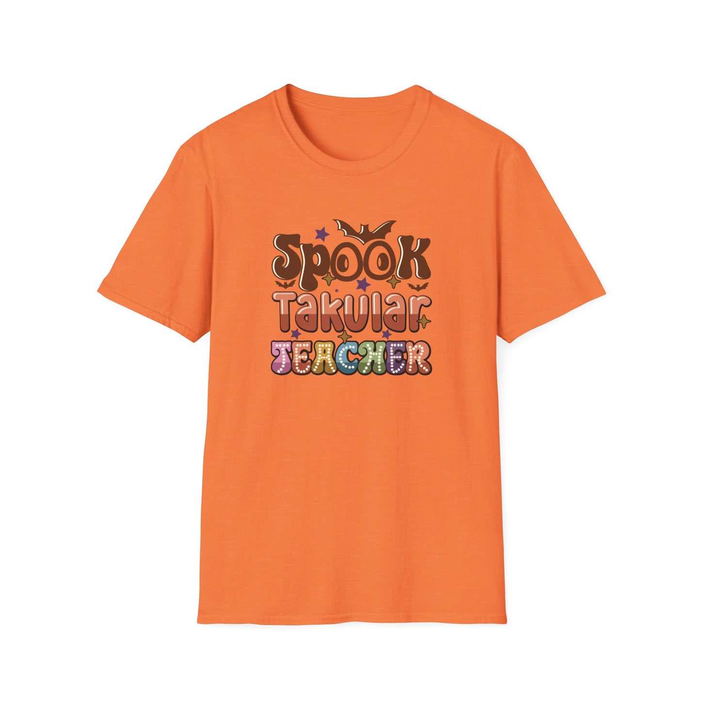 Spooktacular Teacher Unisex Softstyle T-Shirt - Fun Halloween School Teacher Apparel