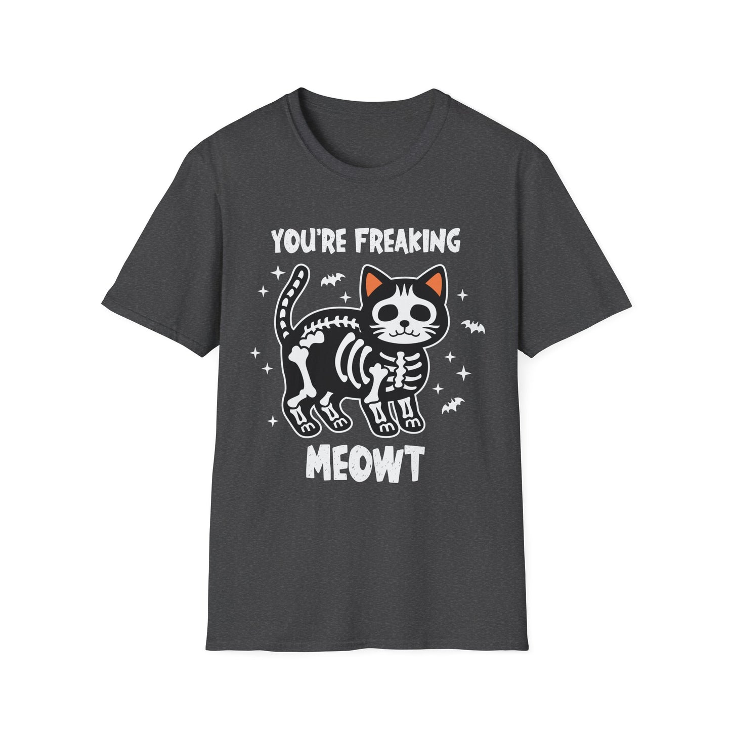 You're Freaking Meowt Skeleton Cat Unisex Softstyle Halloween T-Shirt