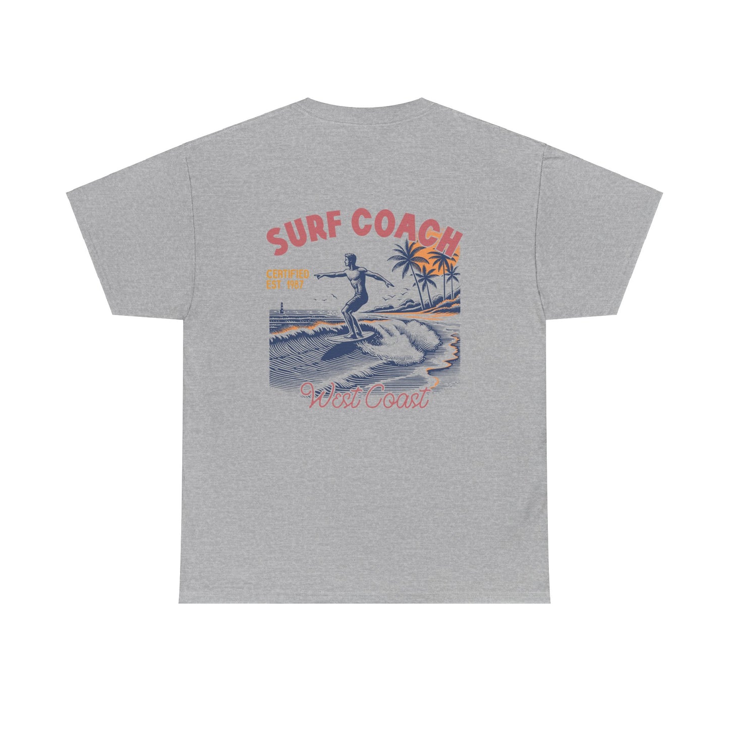 Big Waves Surf Coach Unisex Heavy Cotton Tee