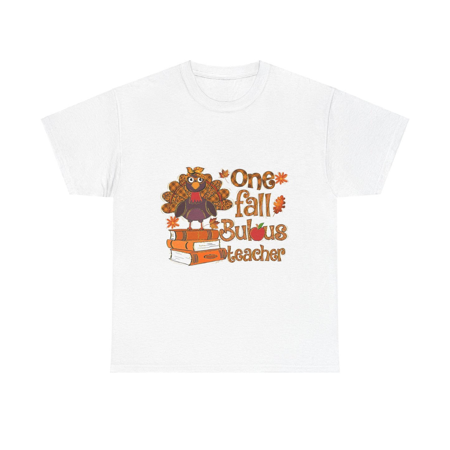 Fall Teacher Unisex Heavy Cotton Tee - 'One Fall -Bulous Teacher' Design