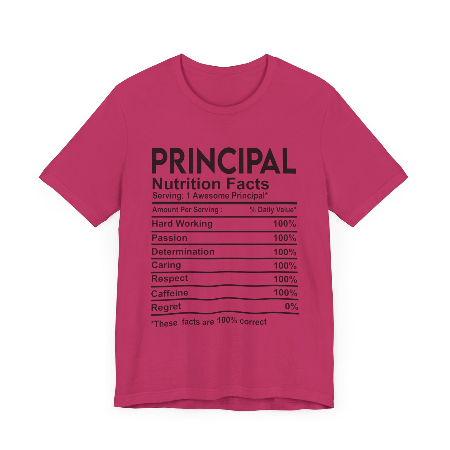 Principal Nutritional Facts Unisex Jersey Short Sleeve Tee