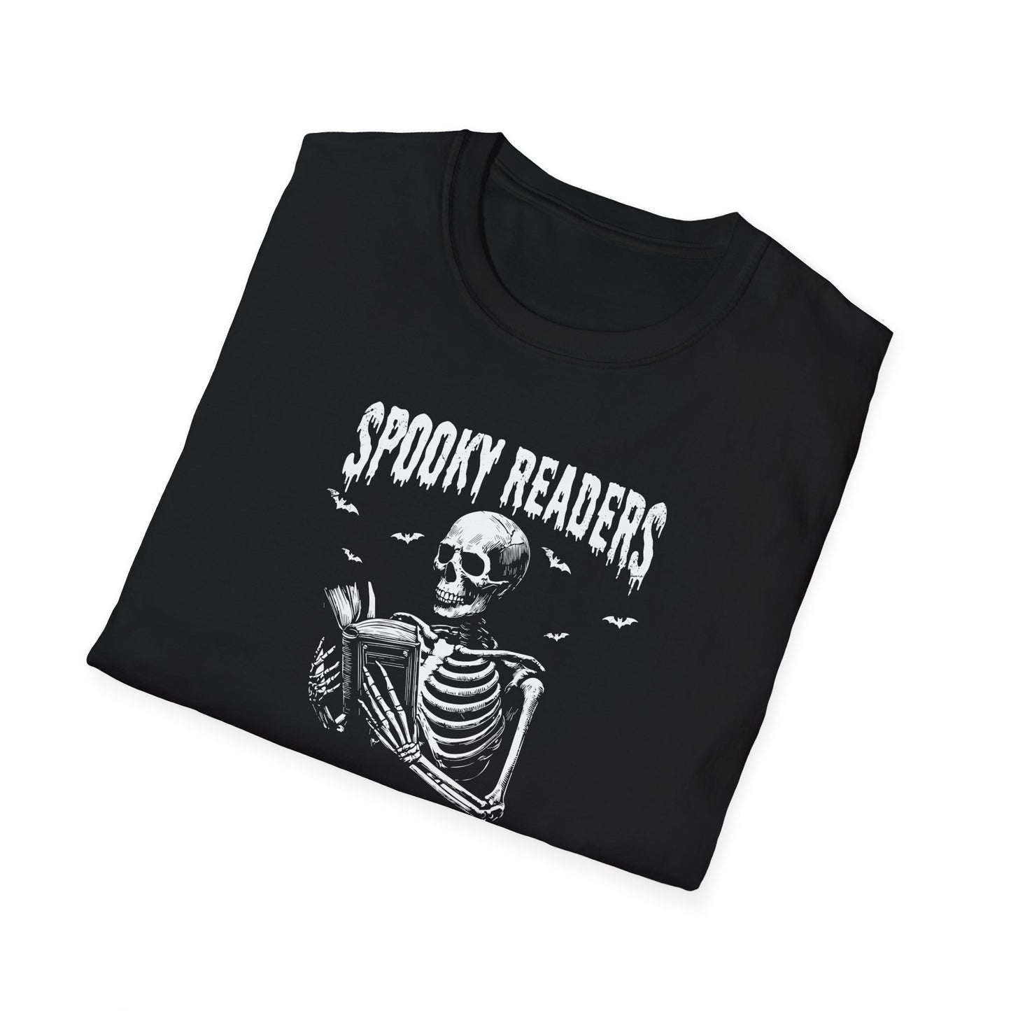 Spooky Readers Book Club Unisex Softstyle T-Shirt | Halloween Literature/School/Teacher Tee