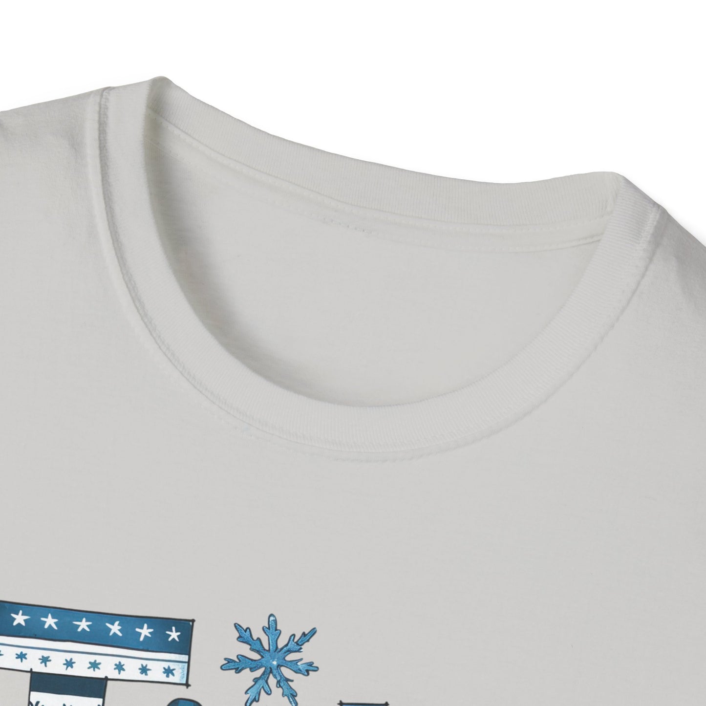 Winter Holiday Snowman Mug Design Unisex Softstyle T-Shirt - ‘Tis the Season Festive Tee