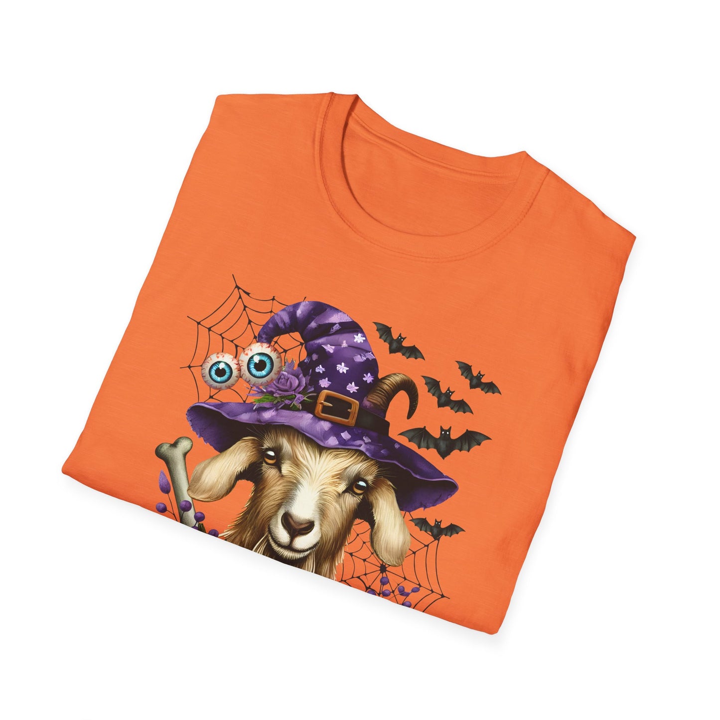 Spooky Goat Fall Halloween Farm  Unisex Softstyle T-Shirt