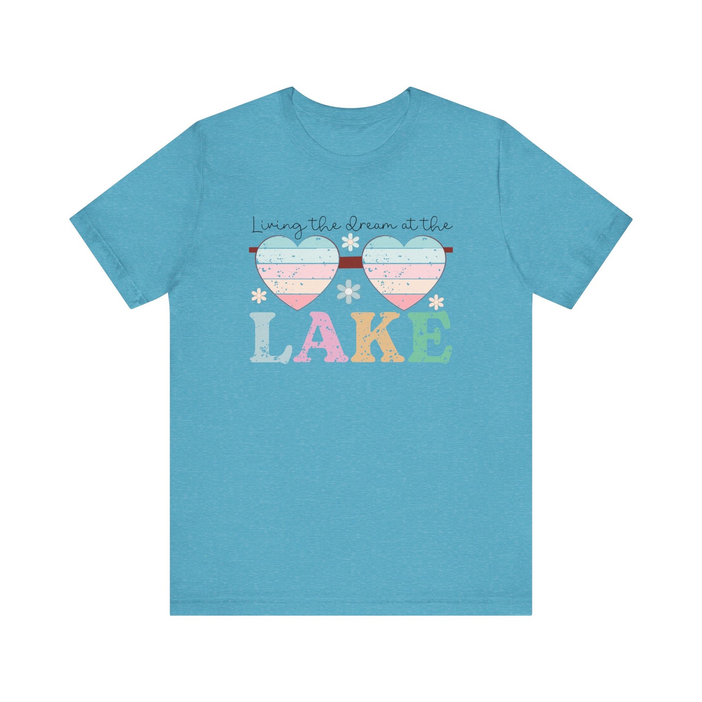 Living the Dream at the Lake Unisex Jersey Short Sleeve Tee