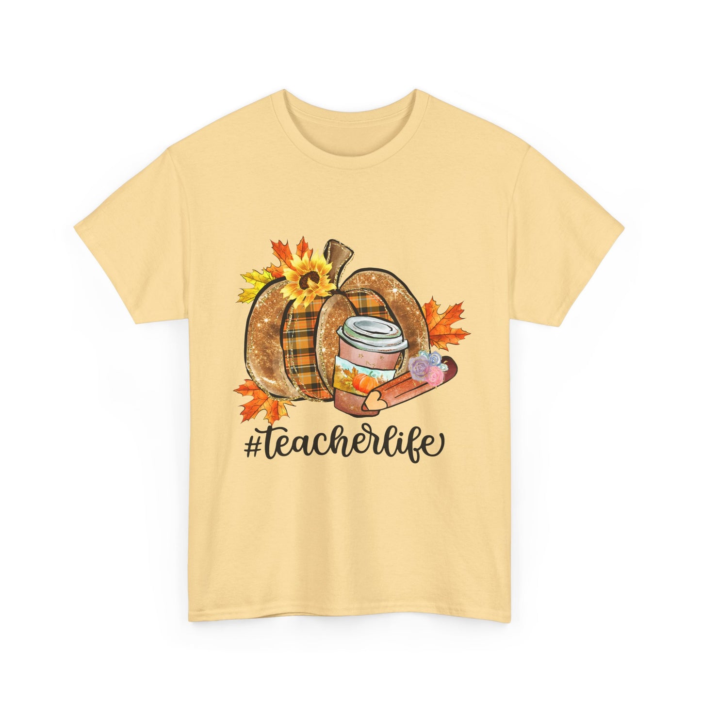 Fall Teacher Life Unisex Heavy Cotton Tee