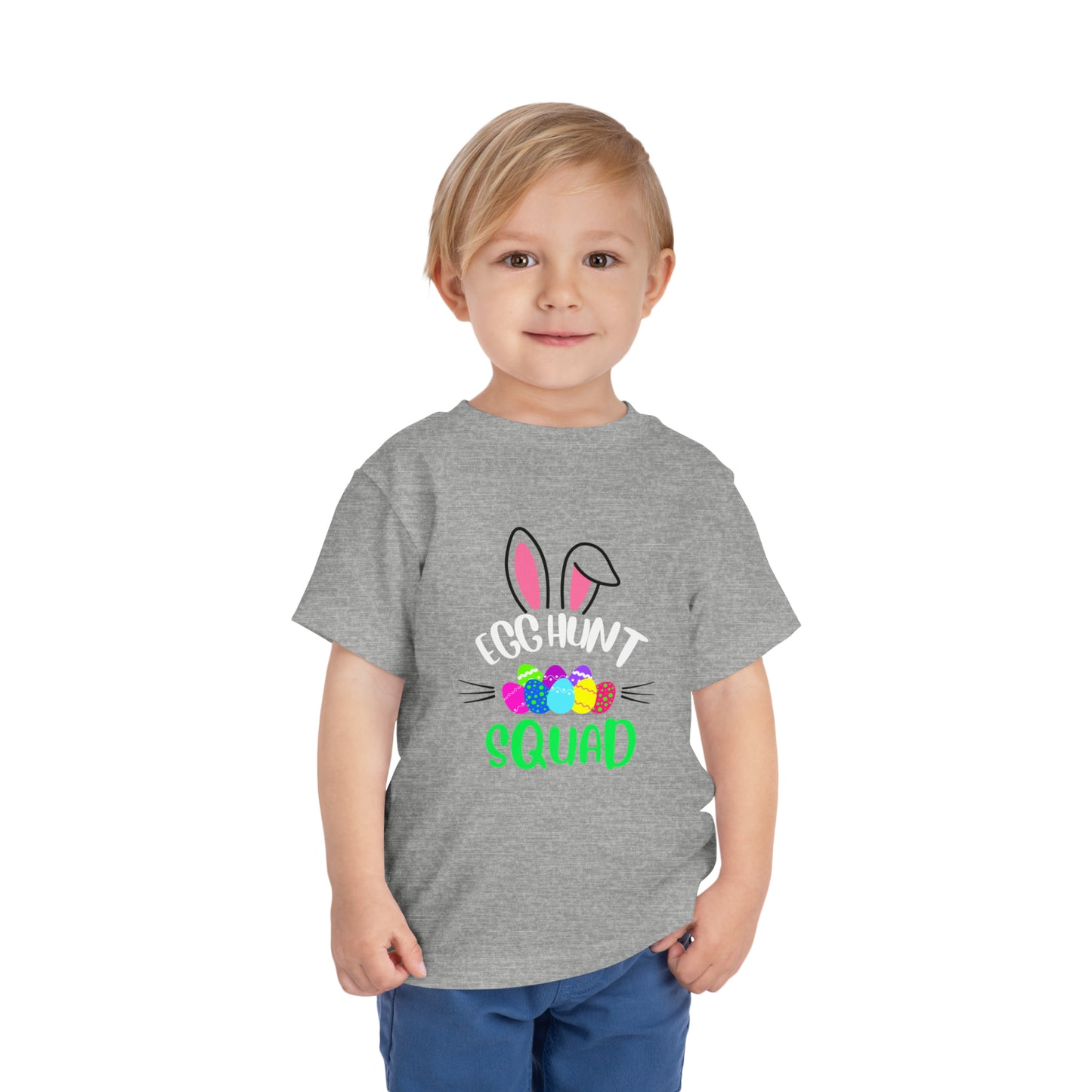 Egg Hunt Squad Toddler Short Sleeve Tee