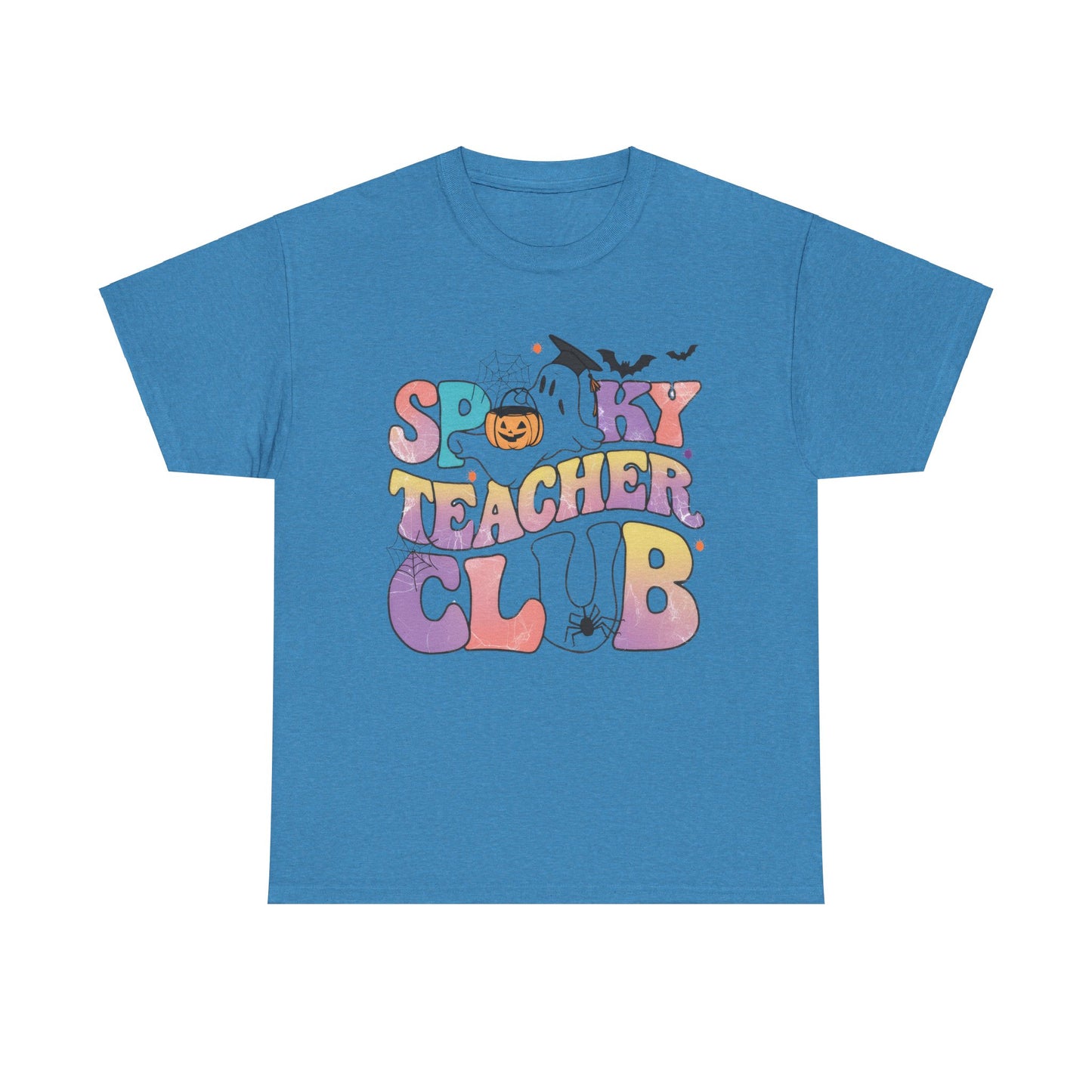 Spooky Teacher Club Unisex Heavy Cotton Tee - Perfect for Halloween Celebrations