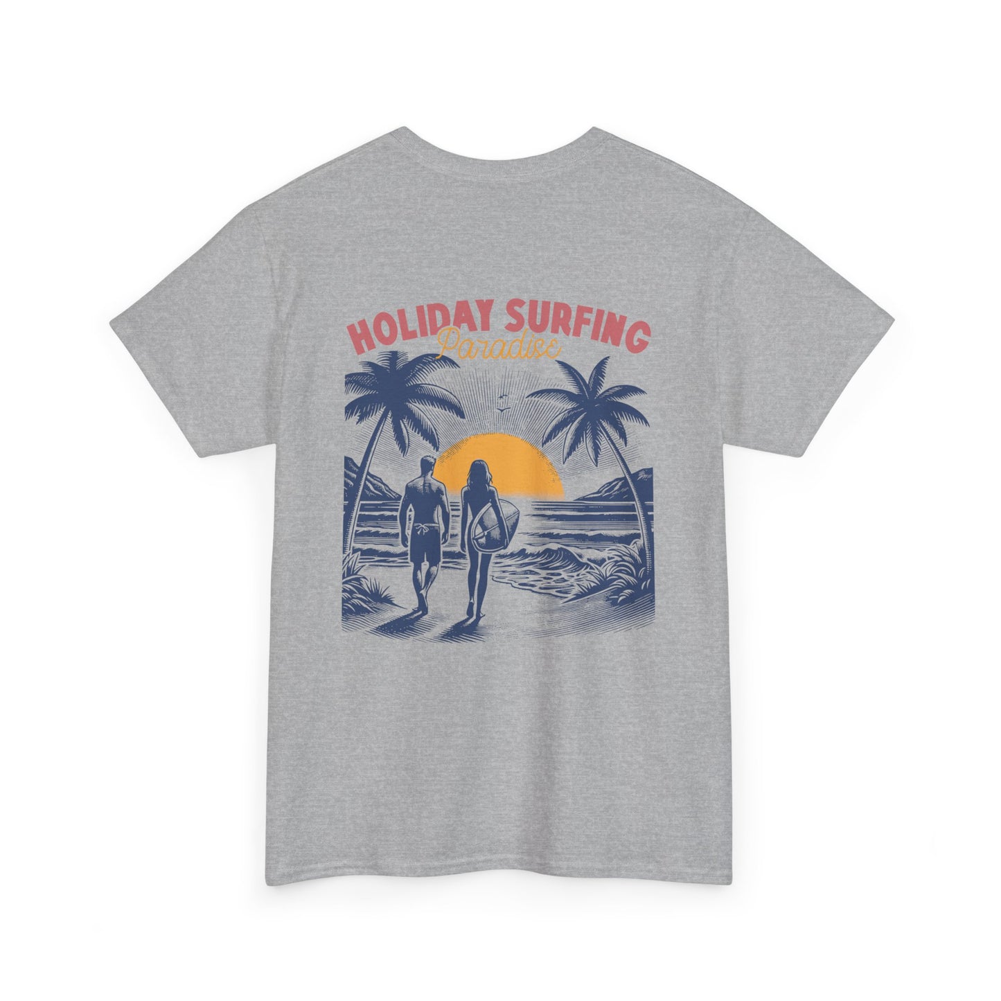 Holiday Surfing/Vacation Beach Club Vintage Surf/Summer Unisex Heavy Cotton Tee