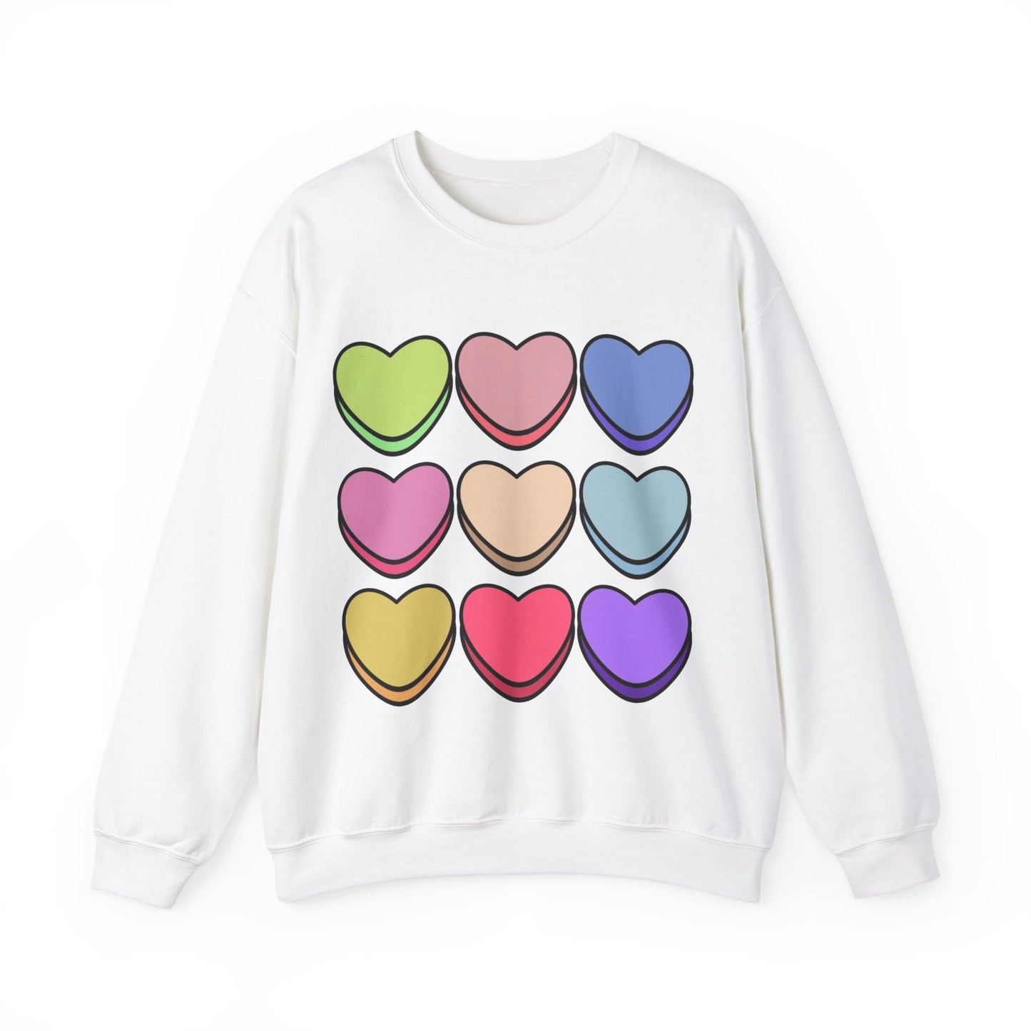 Valentines Hearts Heavy Blend™ Crewneck Sweatshirt