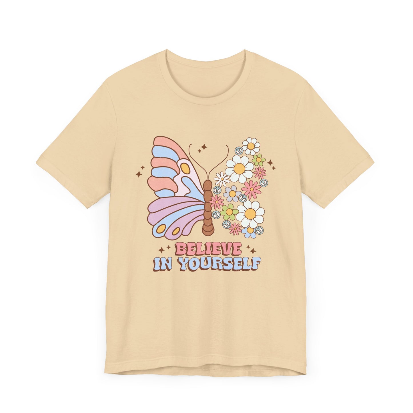 Believe In Yourself Butterfly Unisex Jersey Short Sleeve Tee