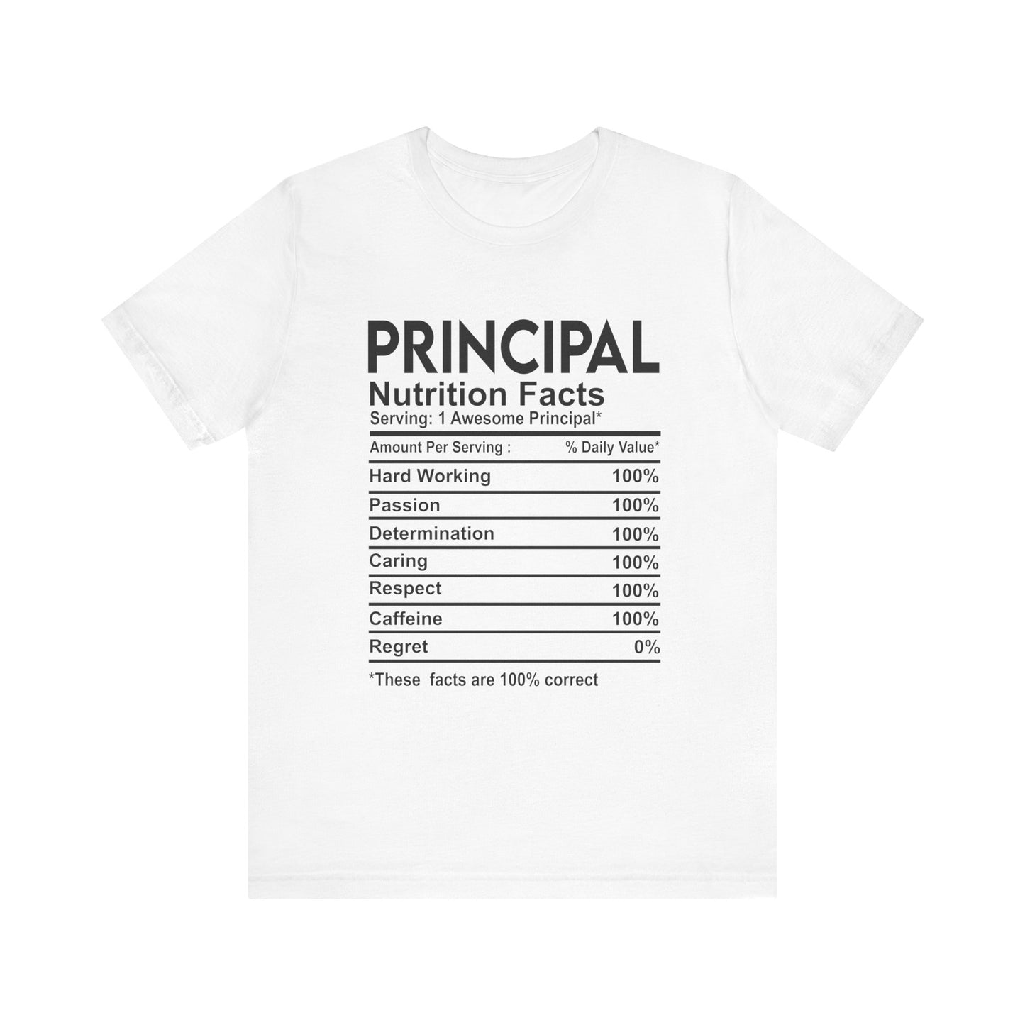 Principal Nutritional Facts Unisex Jersey Short Sleeve Tee