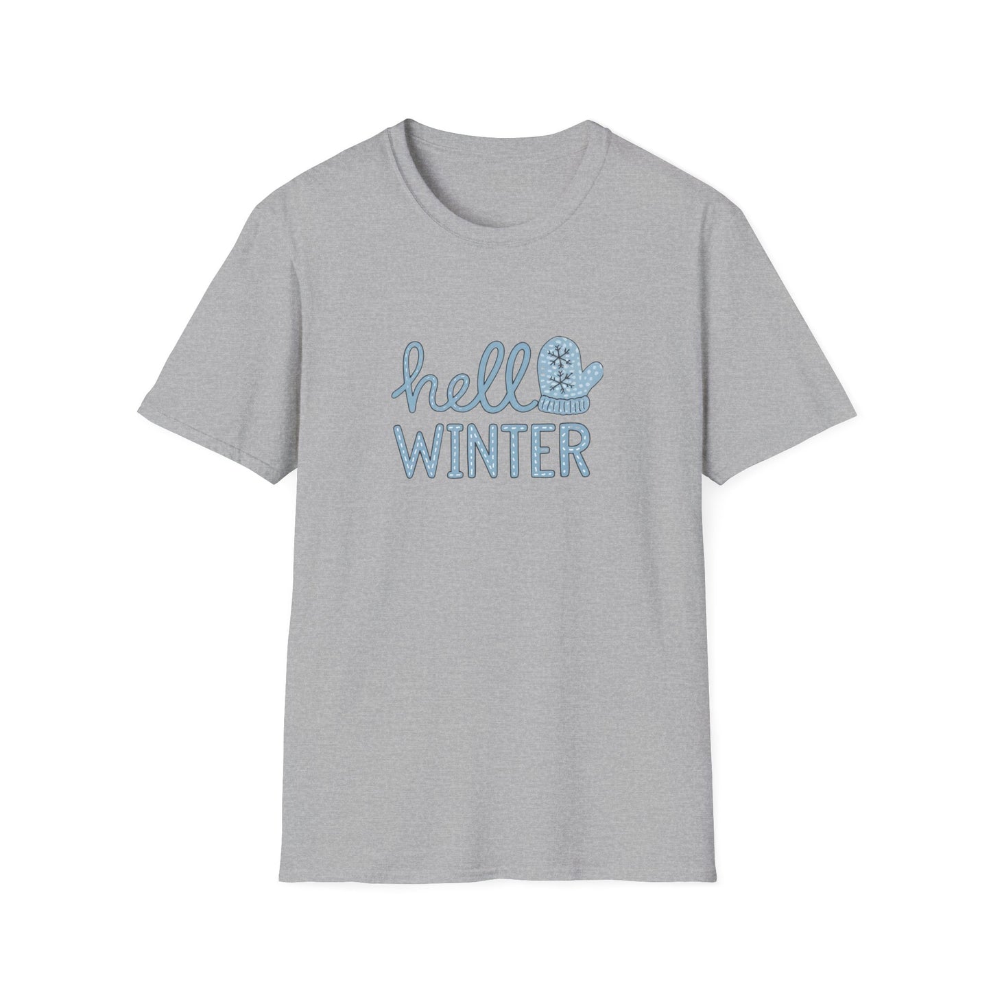 Fun Winter-Themed Unisex T-Shirt - "Hello Winter" Graphic Tee
