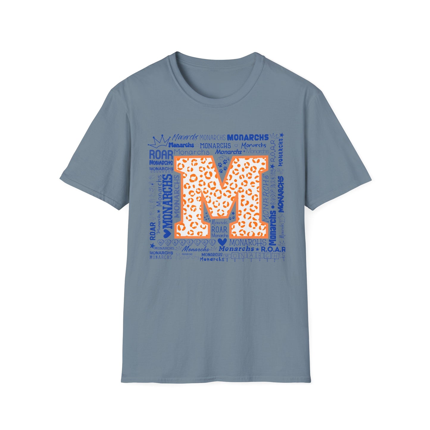 Orange Leopard M Monarchs Softstyle T-Shirt - Perfect for Team Spirit & Celebrations