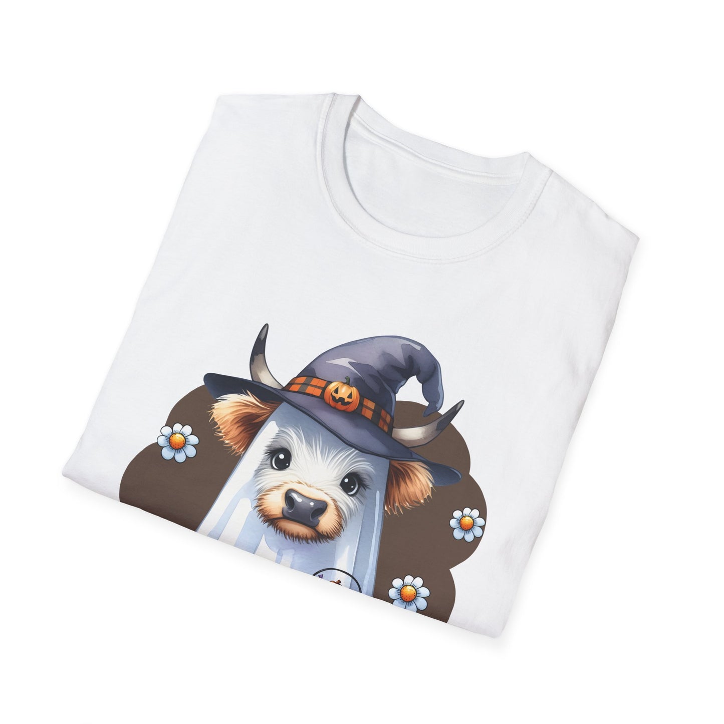 Funny Cow Halloween T-Shirt - "Bull Sheet" Unisex Softstyle Tee