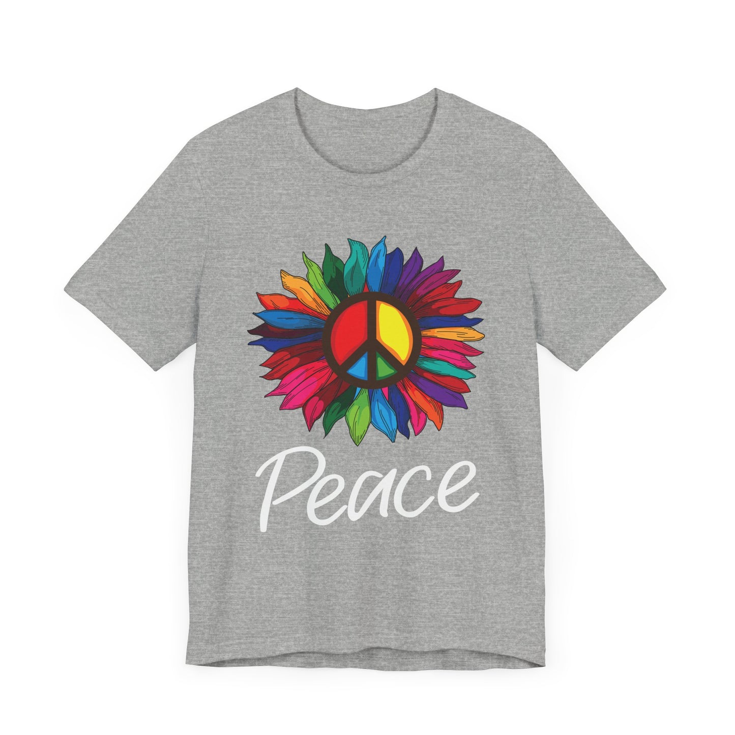 Peace Large Flower Unisex Jersey Short Sleeve Tee