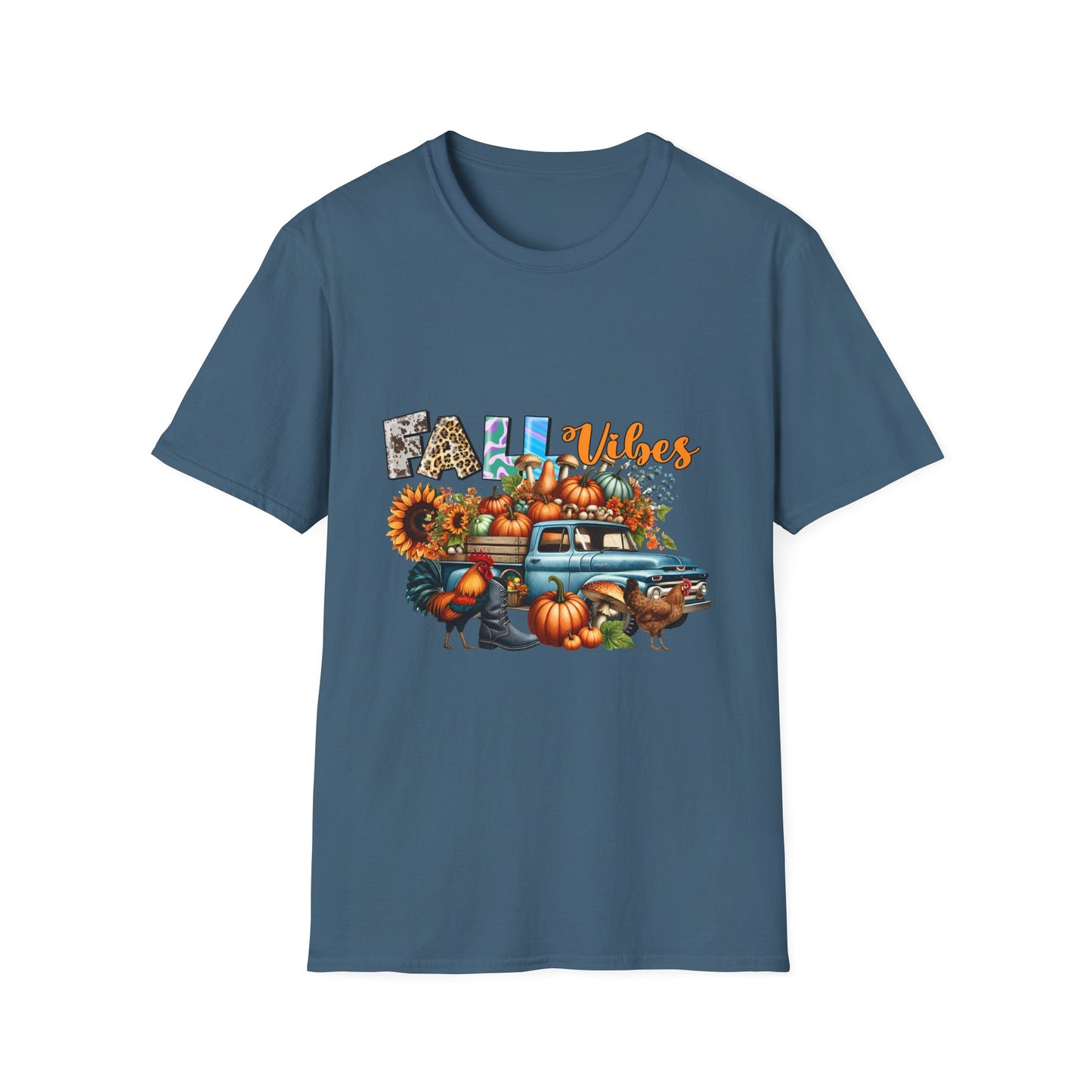 Fall Vibes Farm Unisex Softstyle T-Shirt - Perfect for Autumn Celebrations