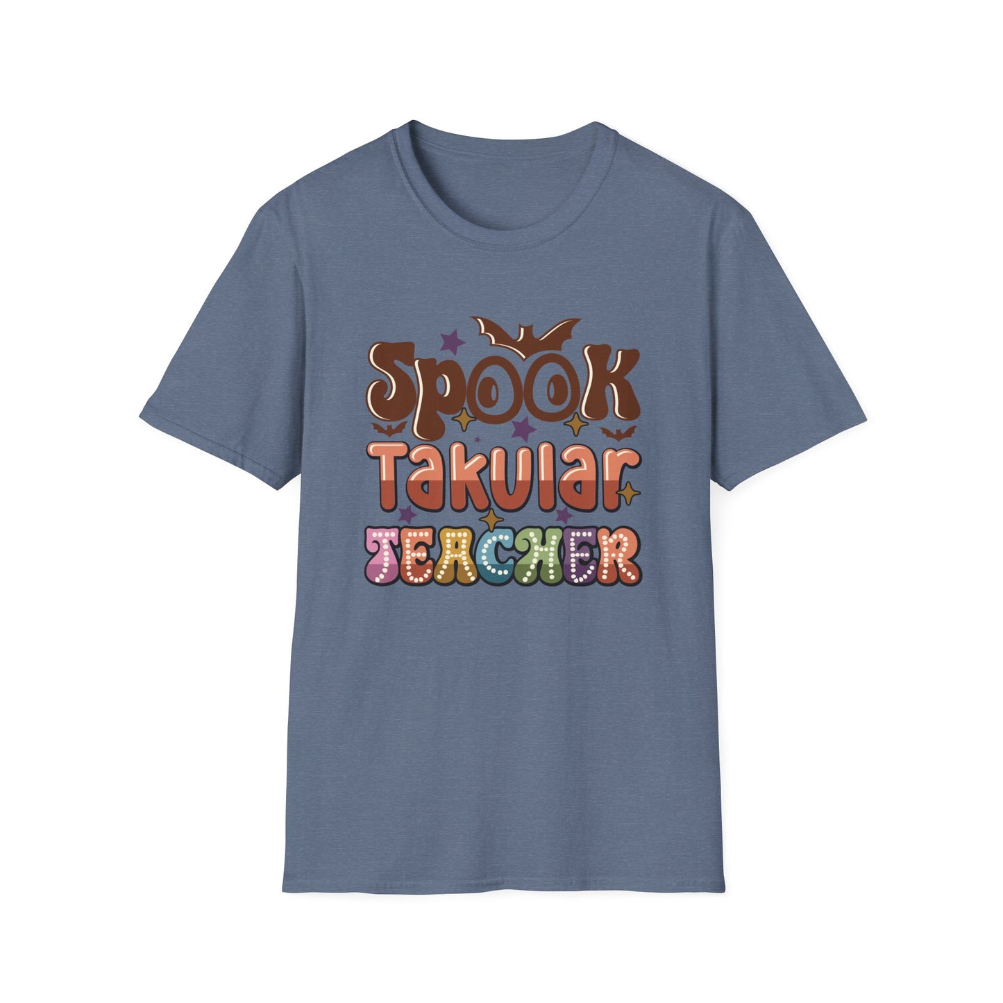 Spooktacular Teacher Unisex Softstyle T-Shirt - Fun Halloween School Teacher Apparel