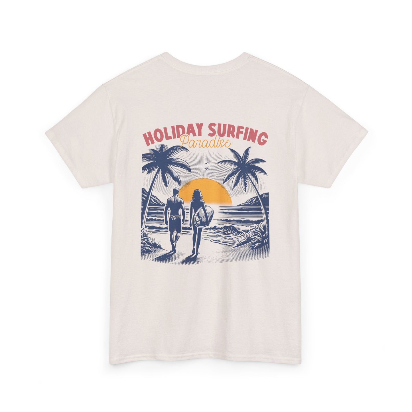 Holiday Surfing/Vacation Beach Club Vintage Surf/Summer Unisex Heavy Cotton Tee