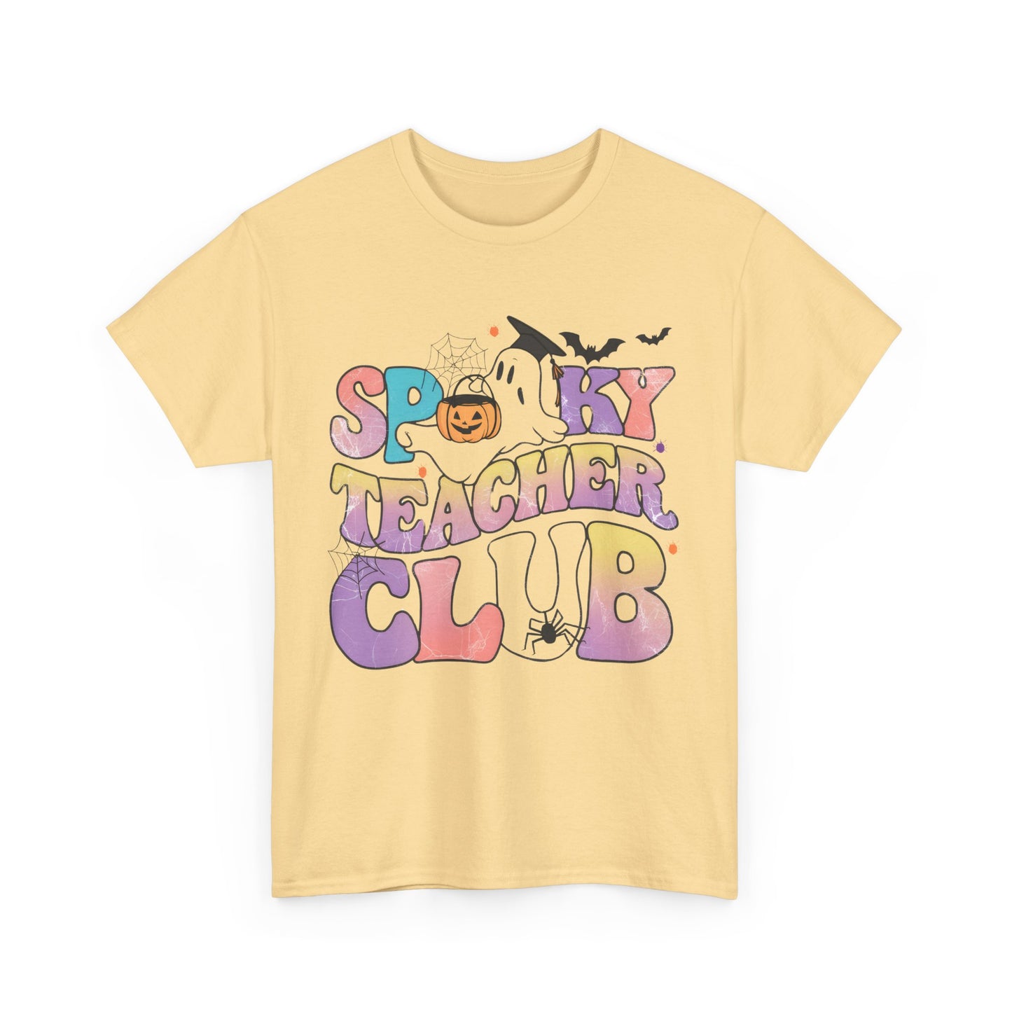 Spooky Teacher Club Unisex Heavy Cotton Tee - Perfect for Halloween Celebrations