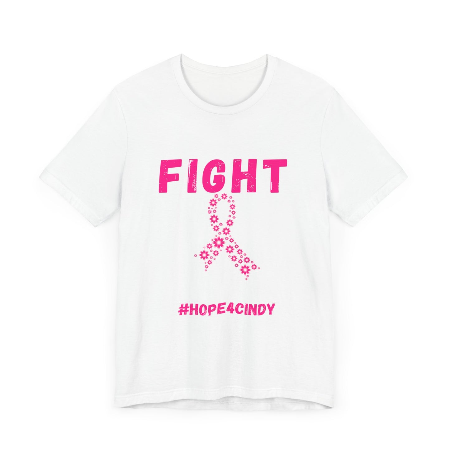 Friends Don't Let Friends Fight Cancer Alone #Hope4Cindy Unisex Jersey Short Sleeve Tee