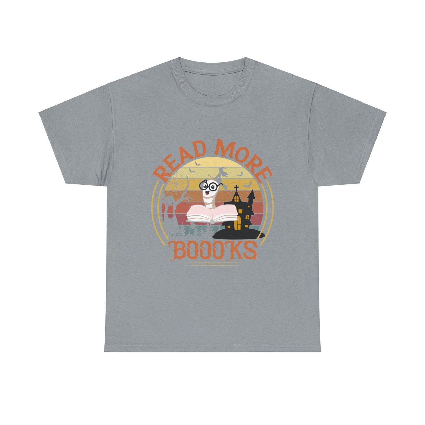 Read More Books Unisex Heavy Cotton Tee - Cozy Book Lover Halloween Teacher School Shirt