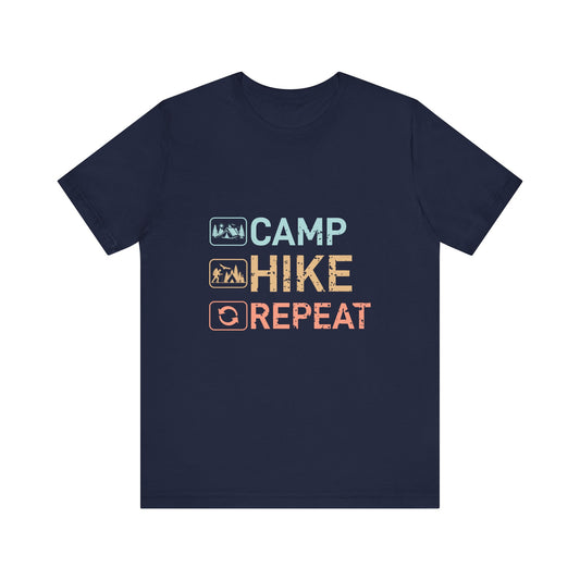 Camp Hike Repeat Unisex Jersey Short Sleeve Tee