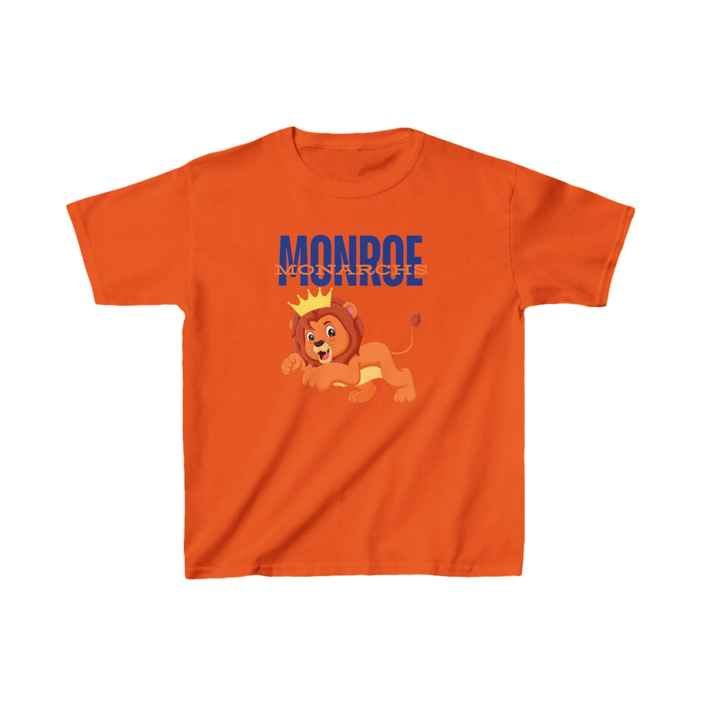 Kids Jumping Lion King Cub Monroe Monarchs  Tee - Fun Cotton Shirt for Young Royals