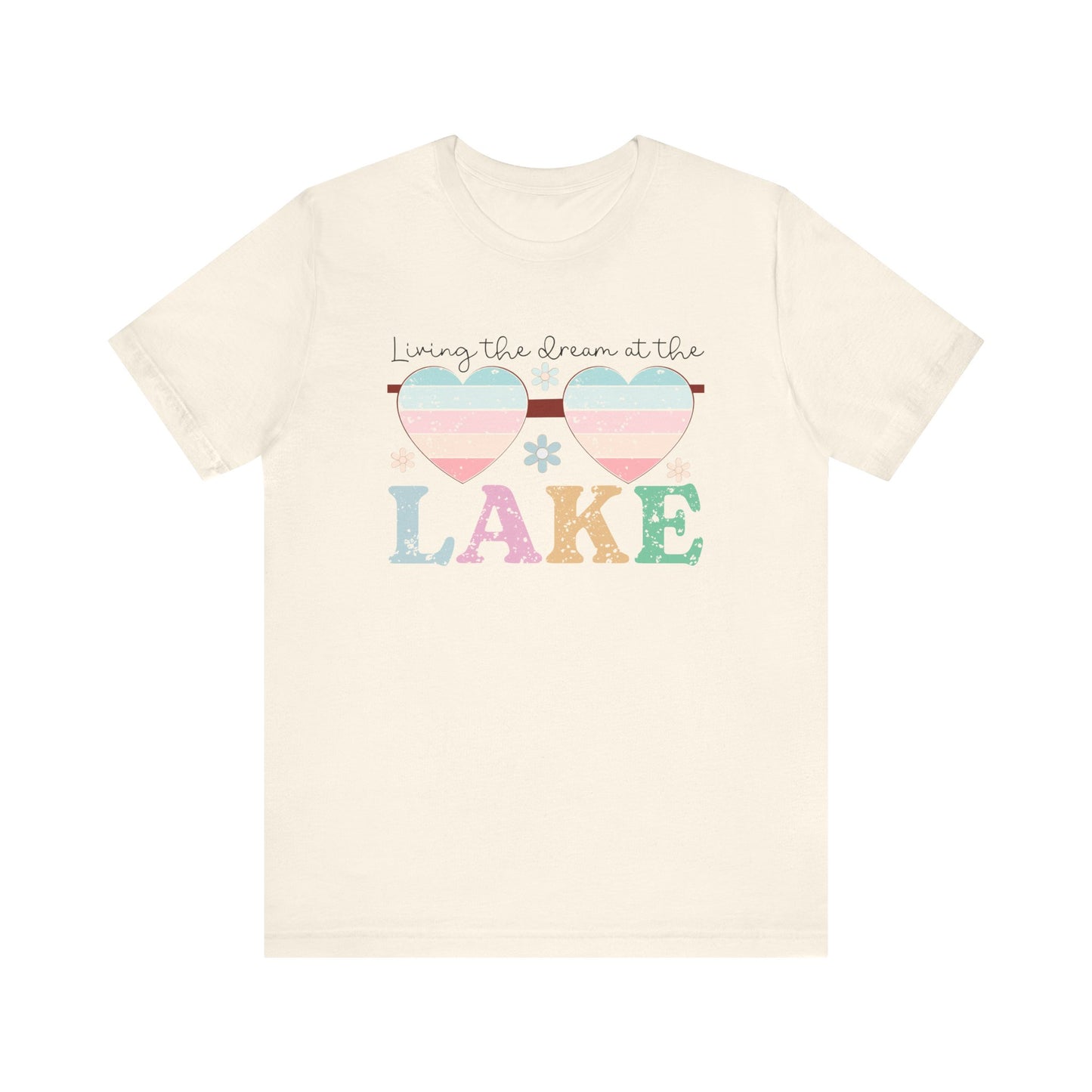 Living the Dream at the Lake Unisex Jersey Short Sleeve Tee