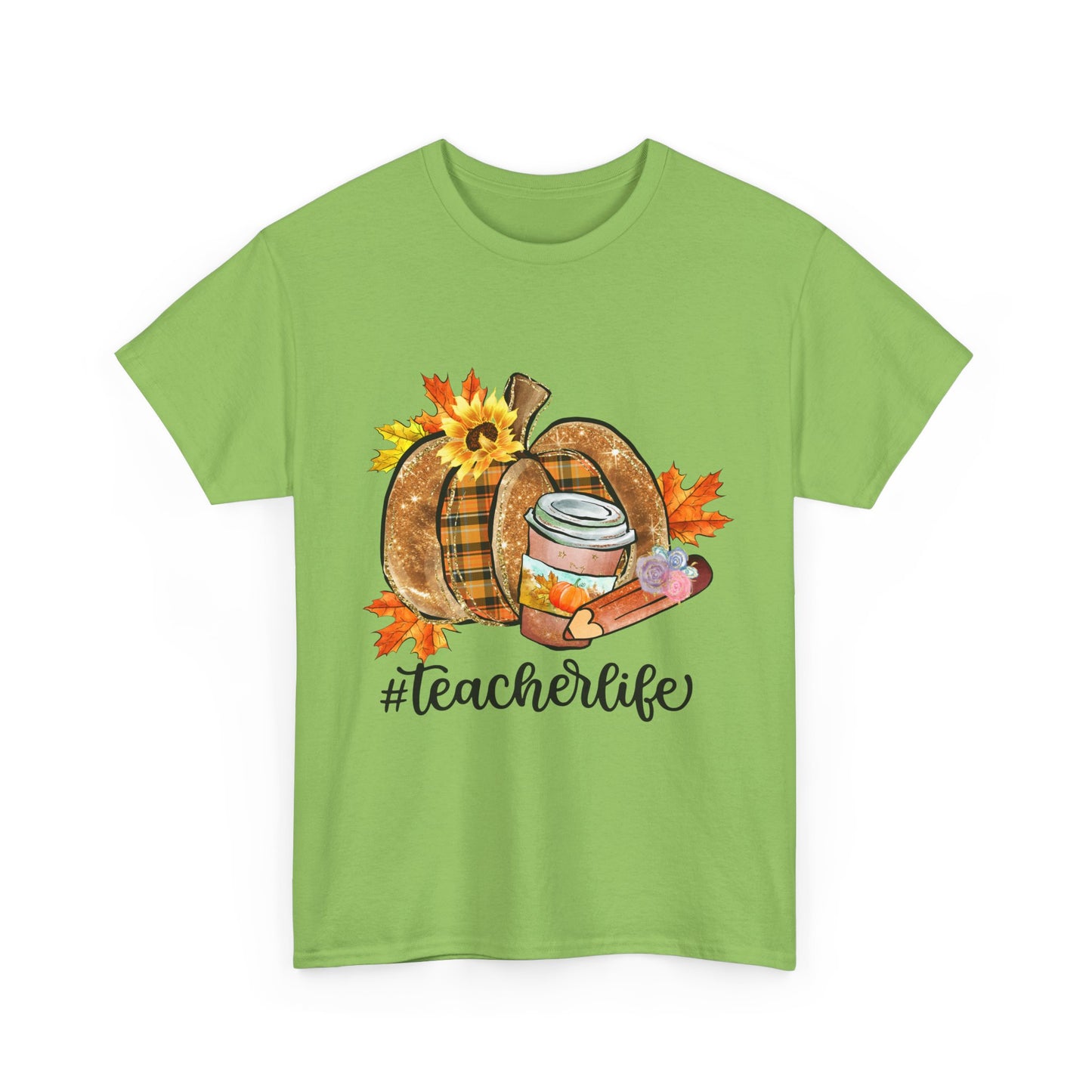 Fall Teacher Life Unisex Heavy Cotton Tee