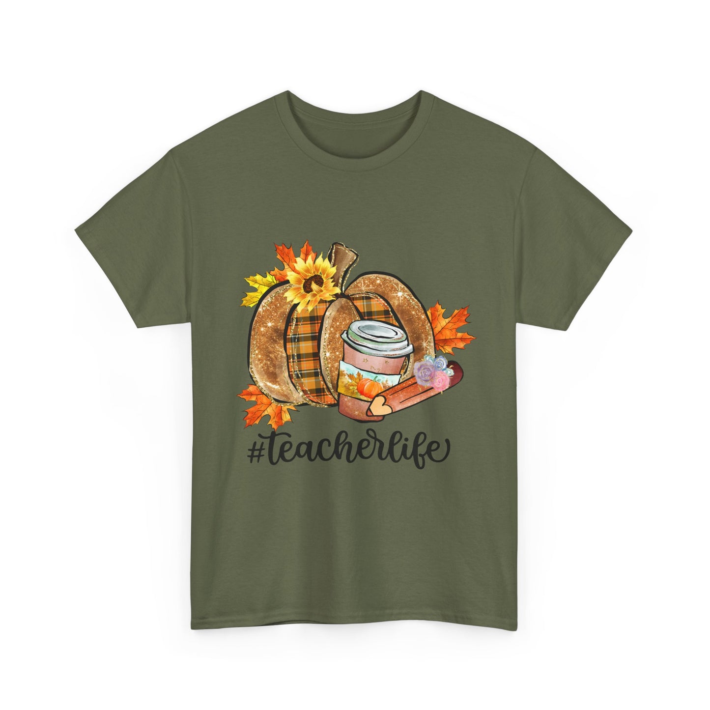 Fall Teacher Life Unisex Heavy Cotton Tee