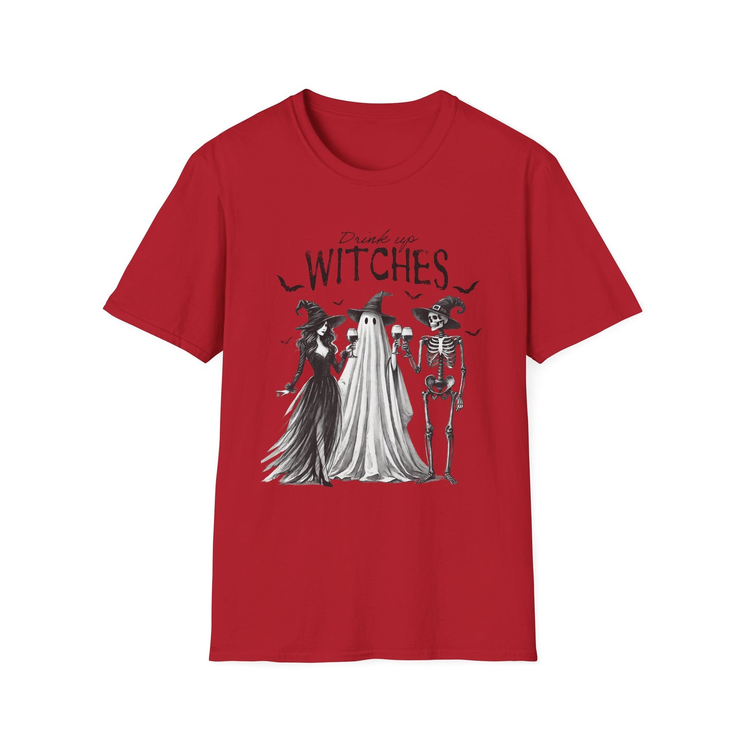 Spooky Witches Unisex Softstyle T-Shirt - Perfect for Halloween