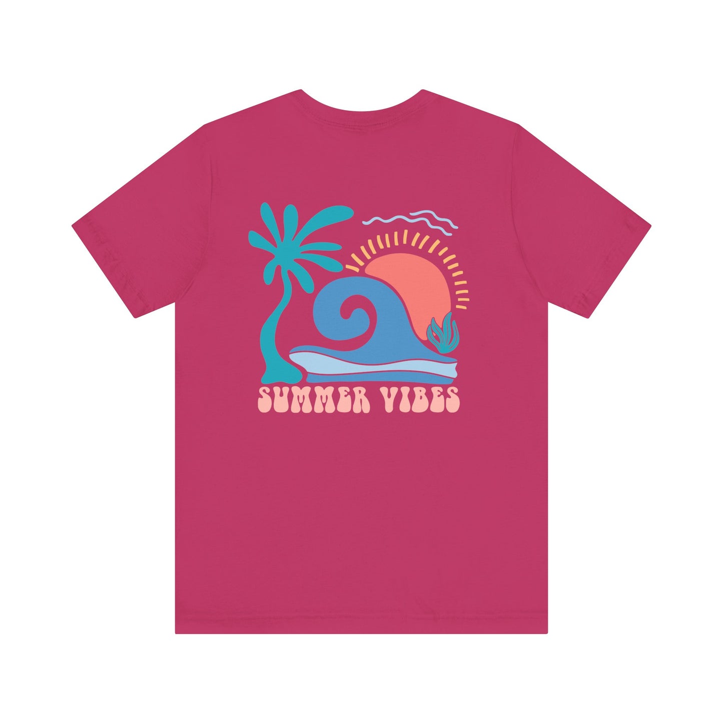 Summer Vibes Beach More Worry Less Unisex Jersey Short Sleeve Tee