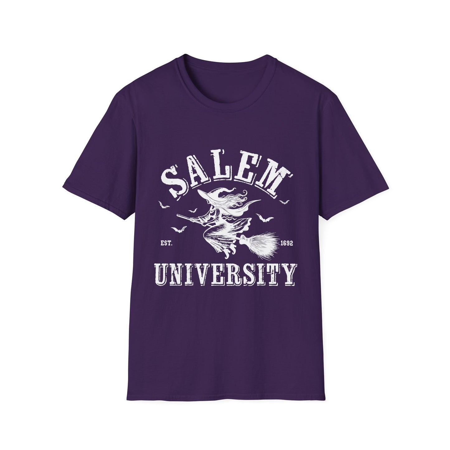 Salem University Halloween Witch Unisex Softstyle T-Shirt - College Spirit Wear