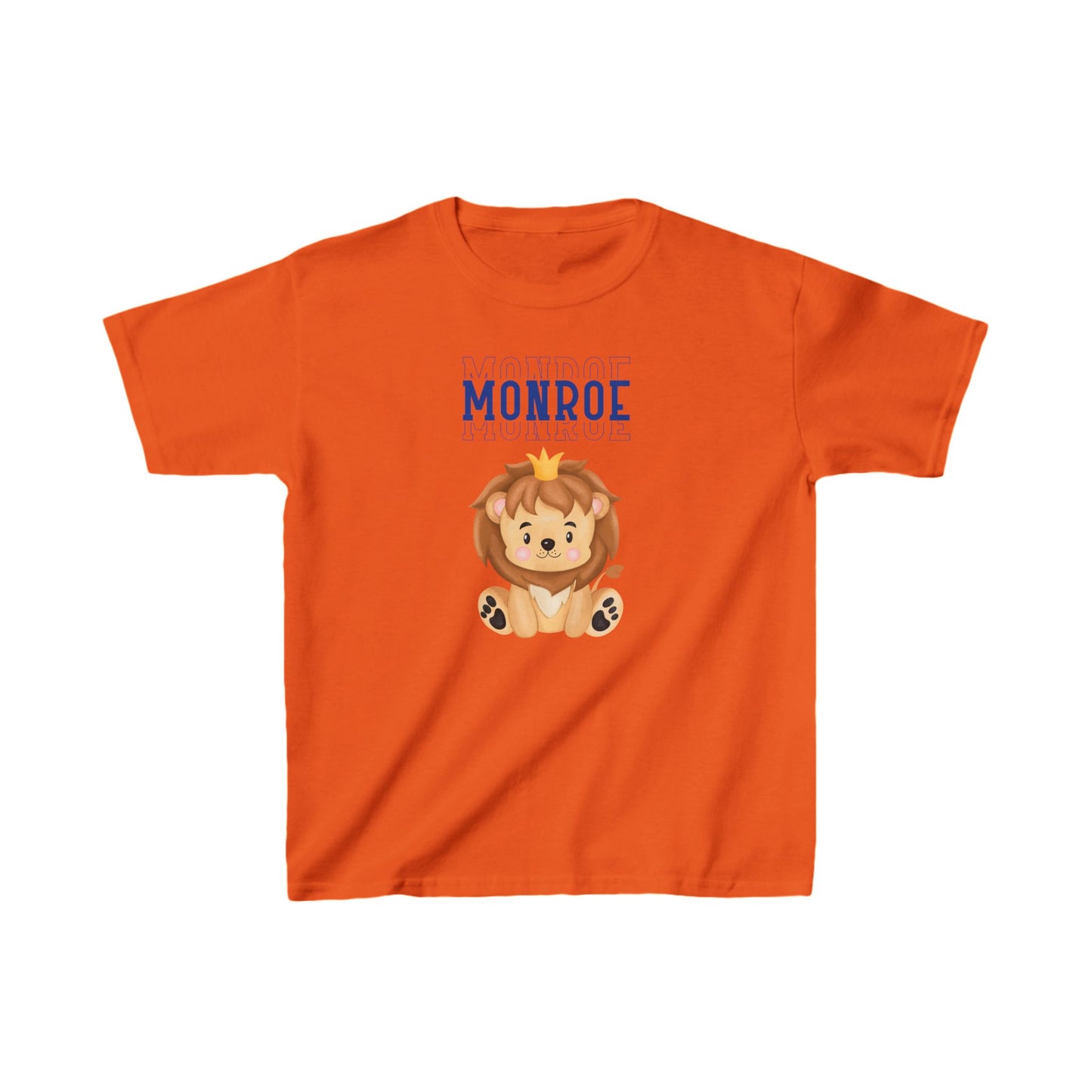 Kids Tee Lion Wearing Crown  Triple Blue Monroe