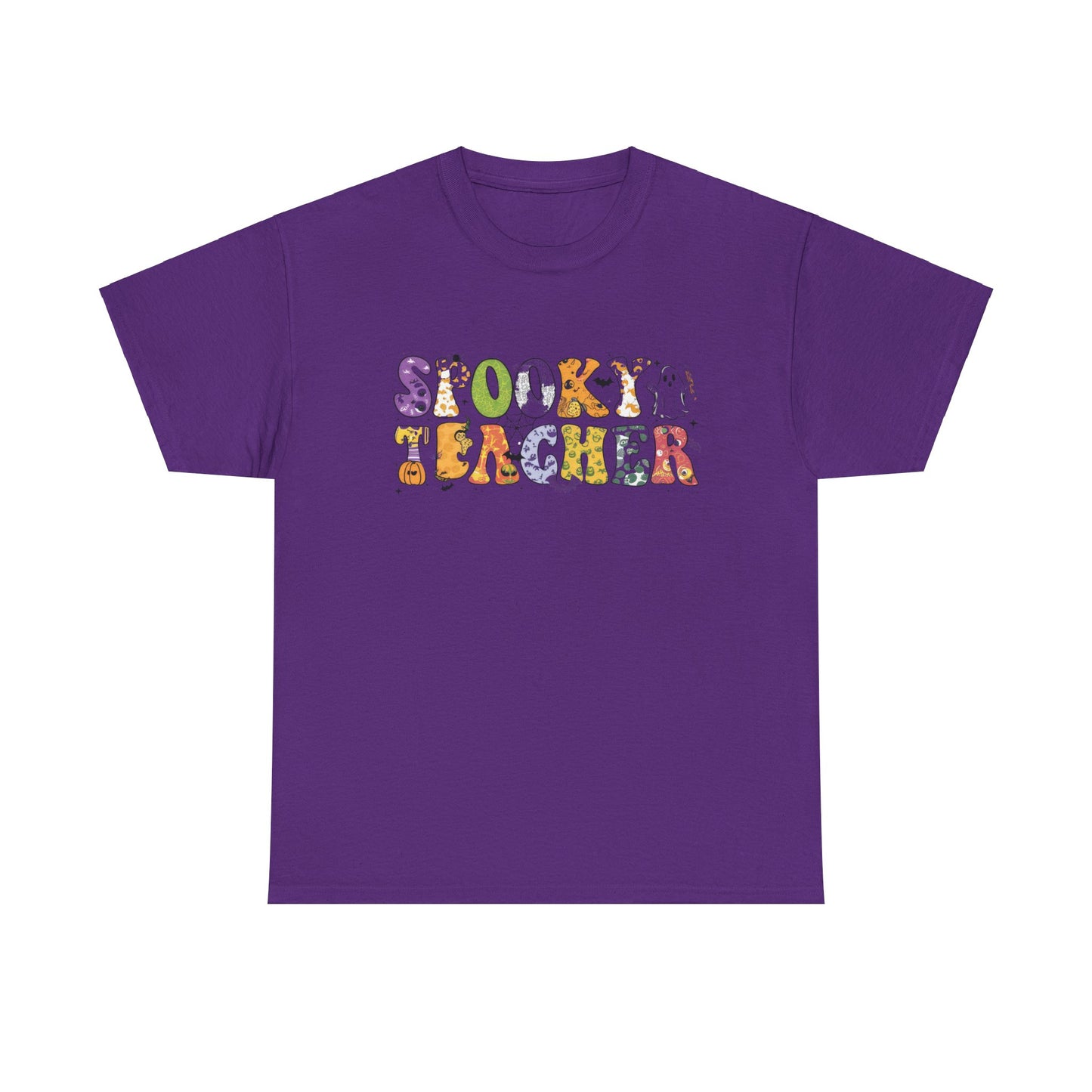 Spooky Teacher Unisex Heavy Cotton Tee - Perfect for Halloween School Teacher Classroom Style